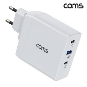 Coms 90W 3포트 고속 충전기 USB C타입 케이블